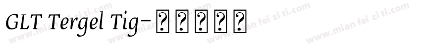 GLT Tergel Tig字体转换